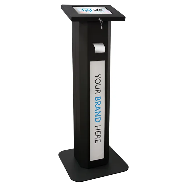 TabKiosk Stand Print — wykończenie i branding