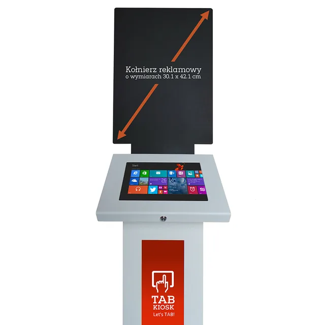 TabKiosk Stand Promotion — wykończenie i branding